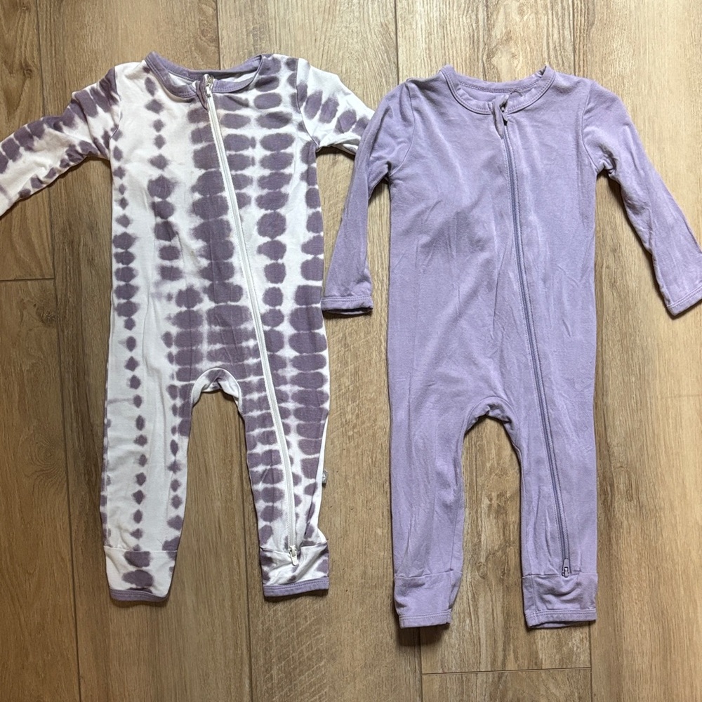 Purple and White Kids One Piece Set